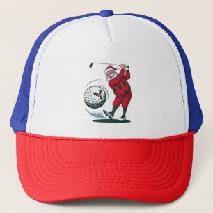 Gorra De Camionero Chirstmas Fantasy Golf Jugando a Santa Claus