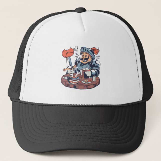 Gorra De Camionero Chiste de Comida de Pollo Divertido (Anverso)