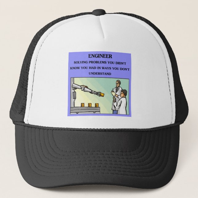 Gorra De Camionero chiste de la ingeniería del ingeniero (Anverso)