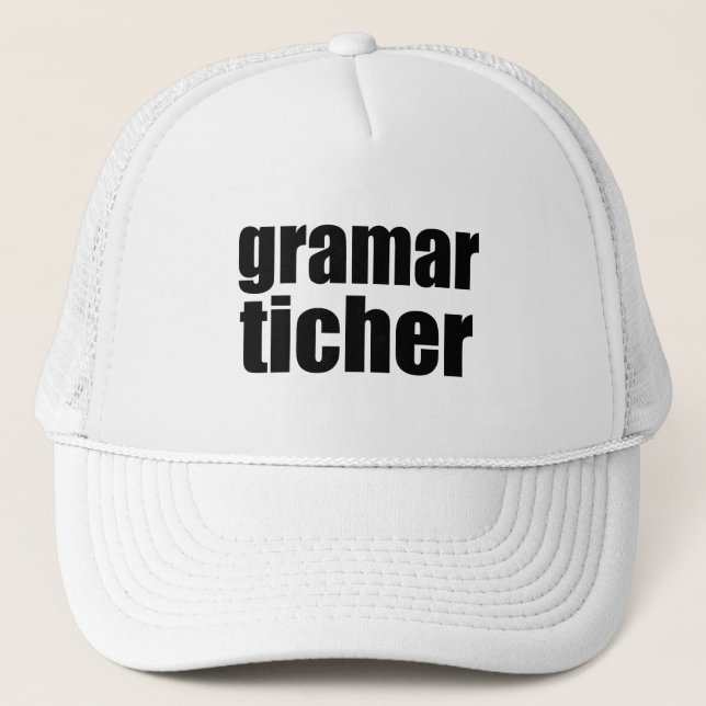 Gorra De Camionero Chiste de profesores de gramática (Anverso)