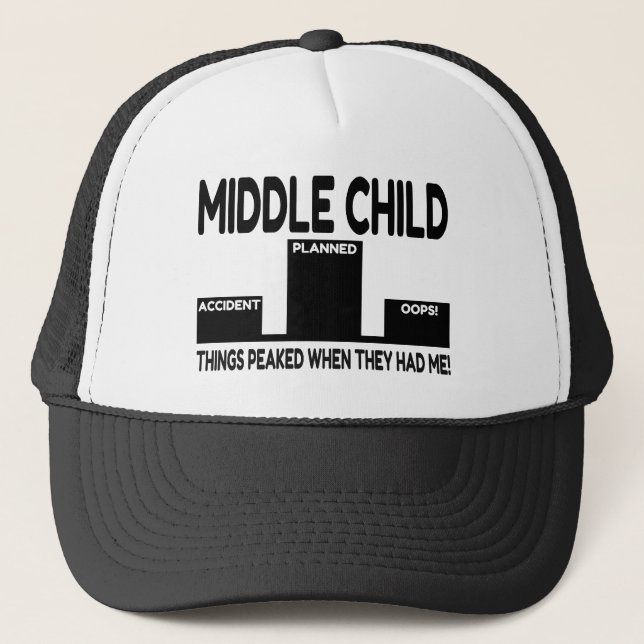 Gorra De Camionero Chiste del niño medio (Anverso)