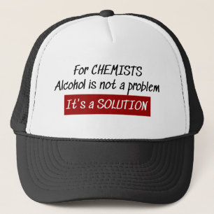 Gorra De Camionero Chiste Químico de Solución Alcohólica Química Quím