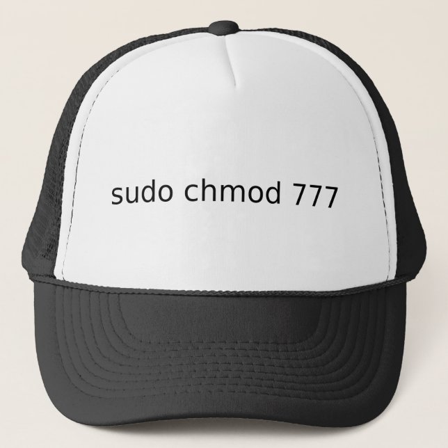 Gorra De Camionero Chmod 777 de Sudo (Anverso)