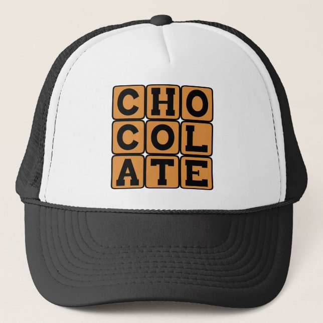 Gorra De Camionero Chocolate, Postre Dulce (Anverso)
