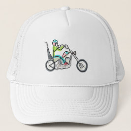 Gorra De Camionero Chopper Motorcycle Stickman
