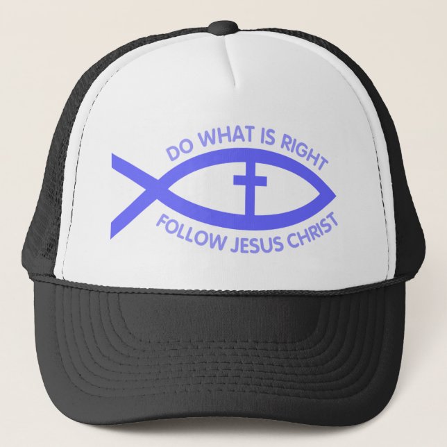 Gorra De Camionero Christian Fish Symbol Hat (Anverso)