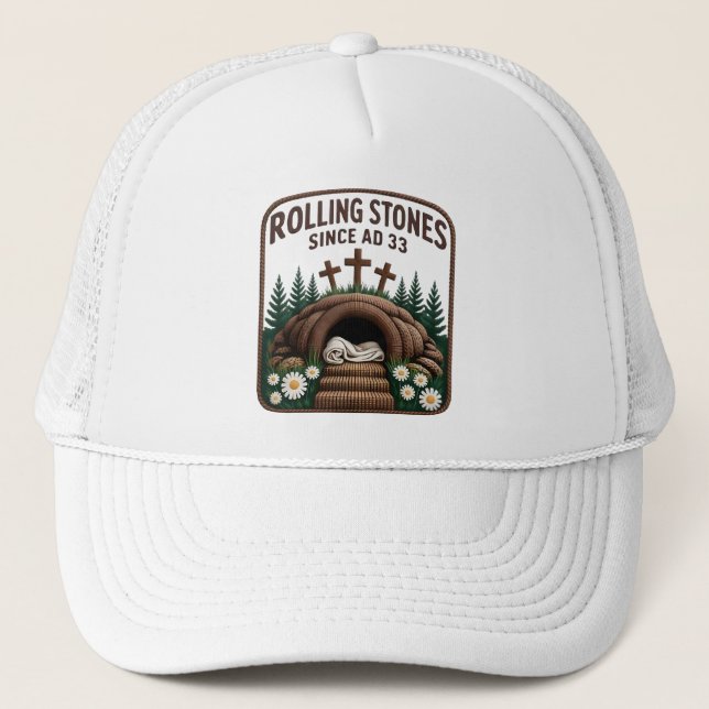 Gorra De Camionero Christian He is Risen Faux (Anverso)