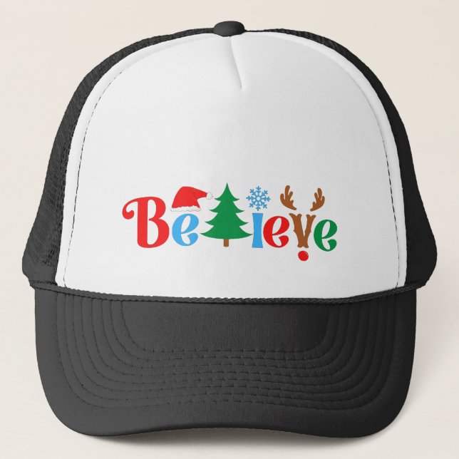 Gorra De Camionero Christmas Believe (Anverso)