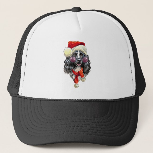 Gorra De Camionero Christmas spaniel dog (Anverso)