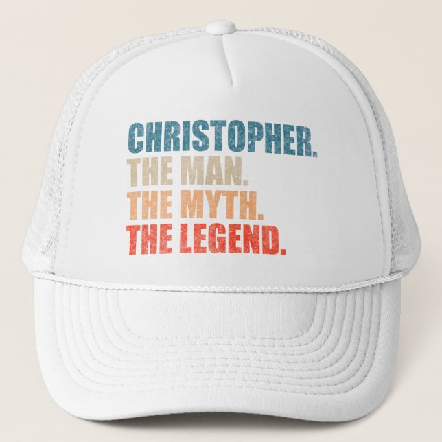 Gorra De Camionero Christopher El Hombre El Mito La Leyenda (Anverso)