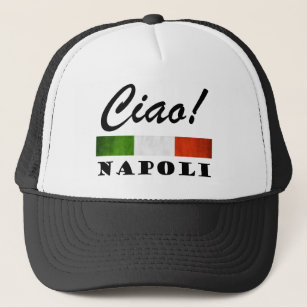 Gorra De Camionero ¡Ciao! Bandera italiana Nápoles Italia de Napoli