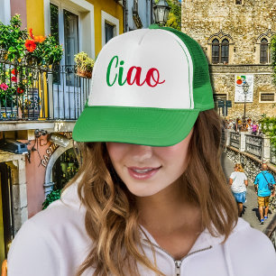 Gorra De Camionero Ciao - saludo escrito a mano en italiano