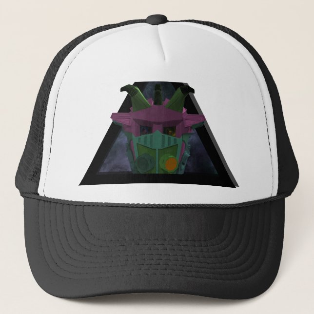 Gorra De Camionero Ciberpunk japonés Mecha samurai (Anverso)