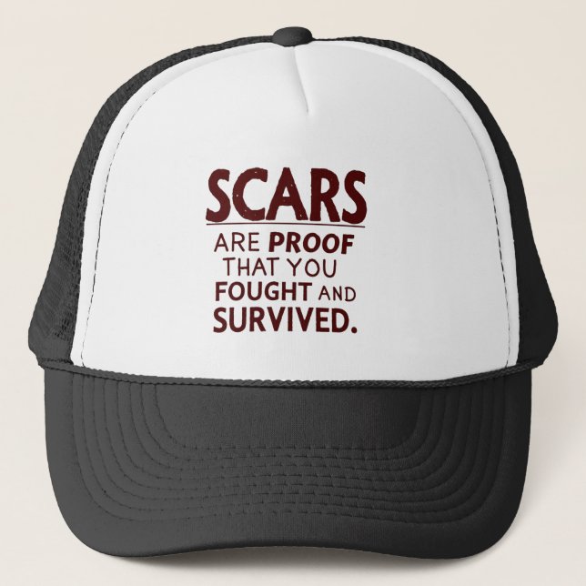 Gorra De Camionero Cicatrices de supervivencia (Anverso)