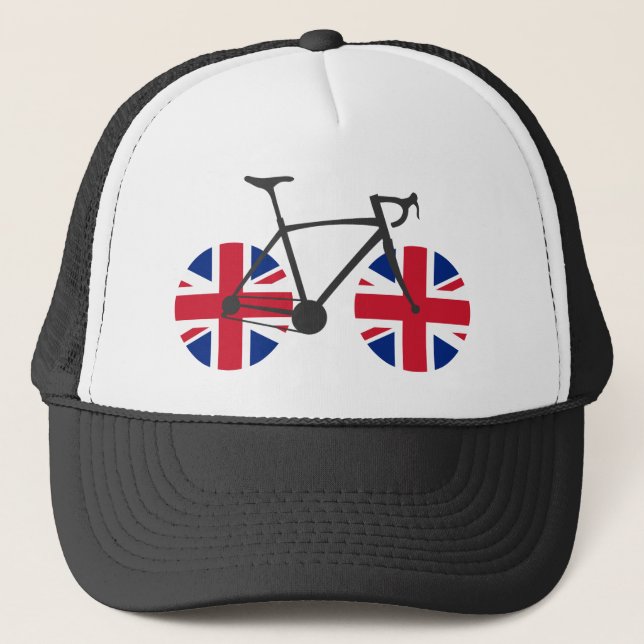 Gorra De Camionero Ciclismo con bandera británica (Anverso)