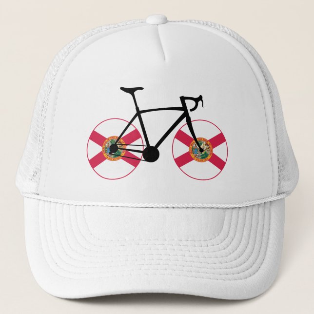 Gorra De Camionero Ciclismo con bandera de Florida (Anverso)