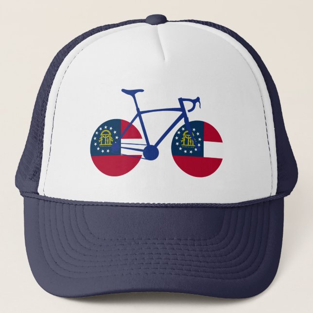 Gorra De Camionero Ciclismo con bandera de Georgia (Anverso)