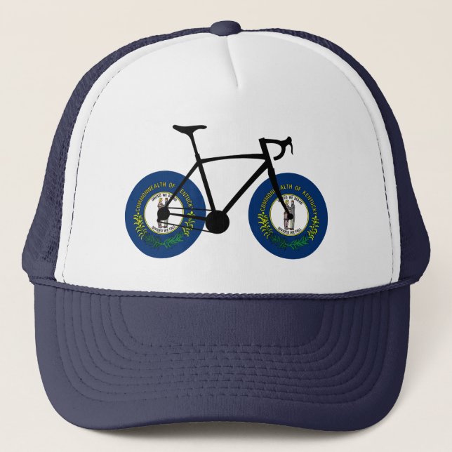 Gorra De Camionero Ciclismo con bandera de Kentucky (Anverso)