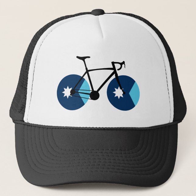 Gorra De Camionero Ciclismo con bandera de Minnesota (Anverso)