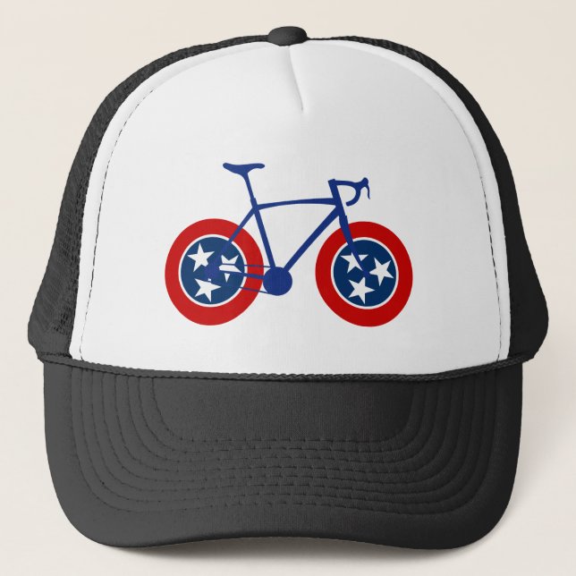 Gorra De Camionero Ciclismo con bandera de Tennessee (Anverso)