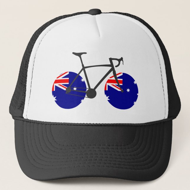 Gorra De Camionero Ciclismo de bandera de Australia (Anverso)