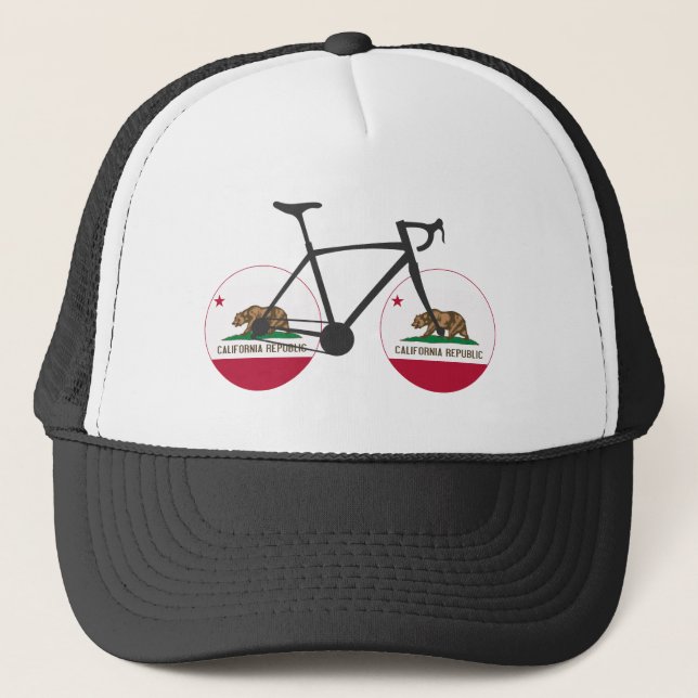 Gorra De Camionero Ciclismo de bandera de California (Anverso)
