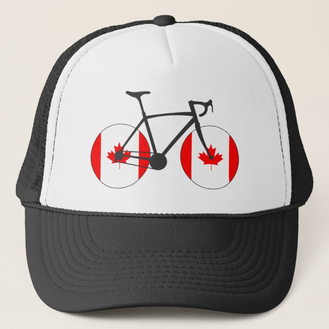 Gorra De Camionero Ciclismo de bandera de Canadá (Anverso)