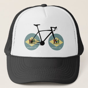 Gorra De Camionero Ciclismo de bandera de Delaware