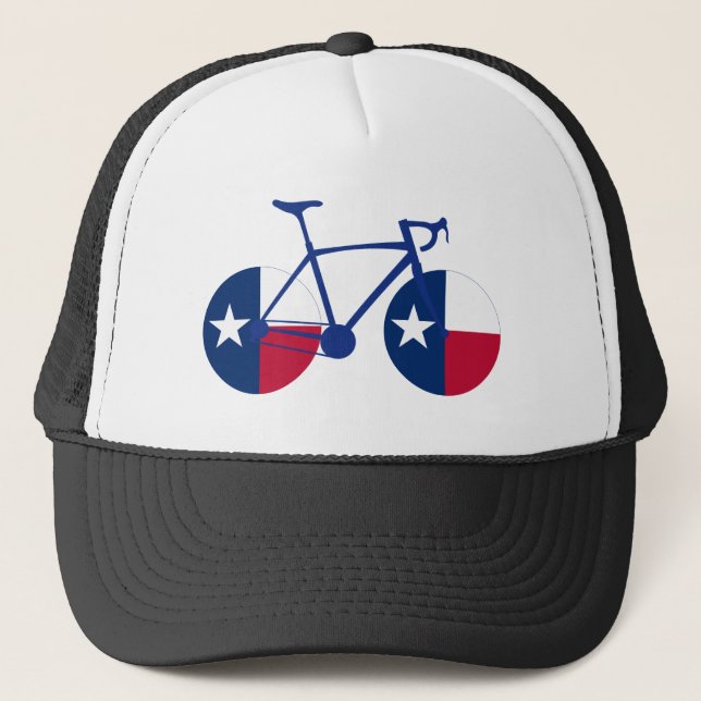 Gorra De Camionero Ciclismo de bandera de Texas (Anverso)