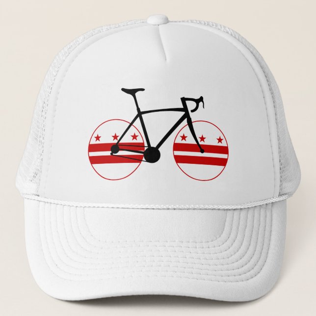 Gorra De Camionero Ciclismo de bandera de Washington D.C. (Anverso)