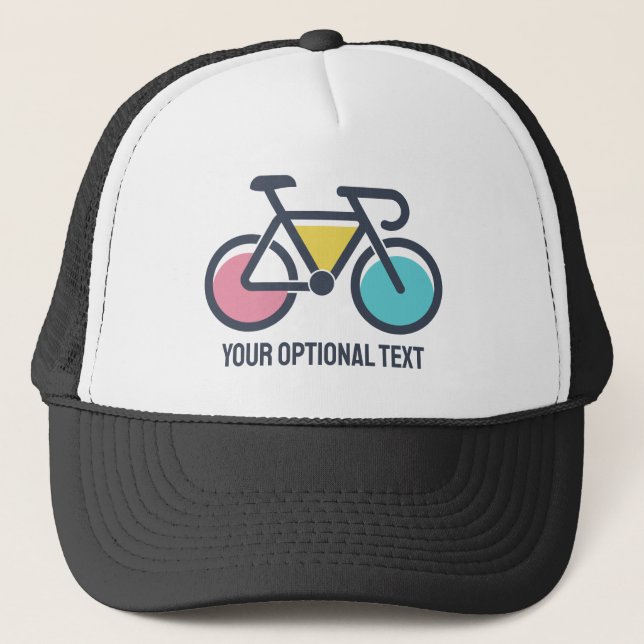 Gorra De Camionero Ciclismo de texto personalizado (Anverso)
