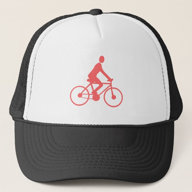 Gorra De Camionero Ciclismo - Rosa tropical (Anverso)