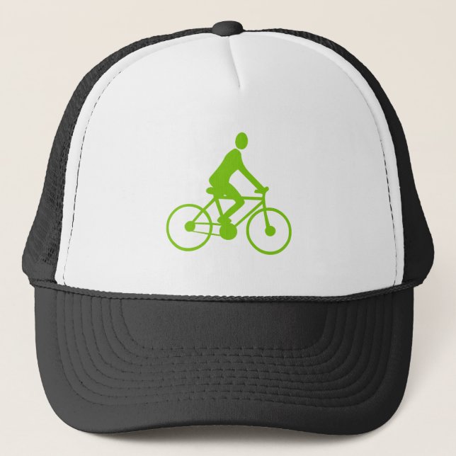 Gorra De Camionero Ciclismo - Verde marciano (Anverso)