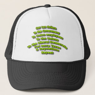 Gorra De Camionero Ciclo político conservador del dólar de los impues