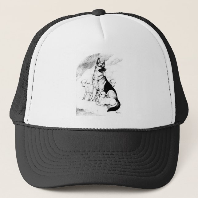 Gorra De Camionero Cielo de perro, rebaño del maestro (Anverso)