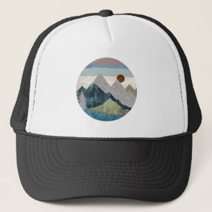 Gorra De Camionero Cielo de rayas de montaña