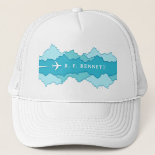 Gorra De Camionero Cielos amistosos   Nombre personalizado