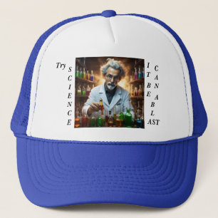 Gorra De Camionero Científico En Pociones De Mezcla De Laboratorio,