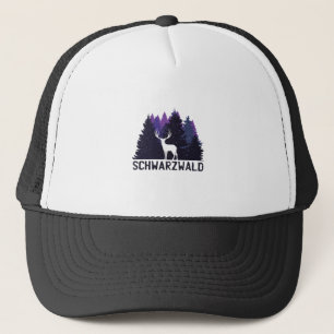 Gorra De Camionero Ciervo del Bosque Negro
