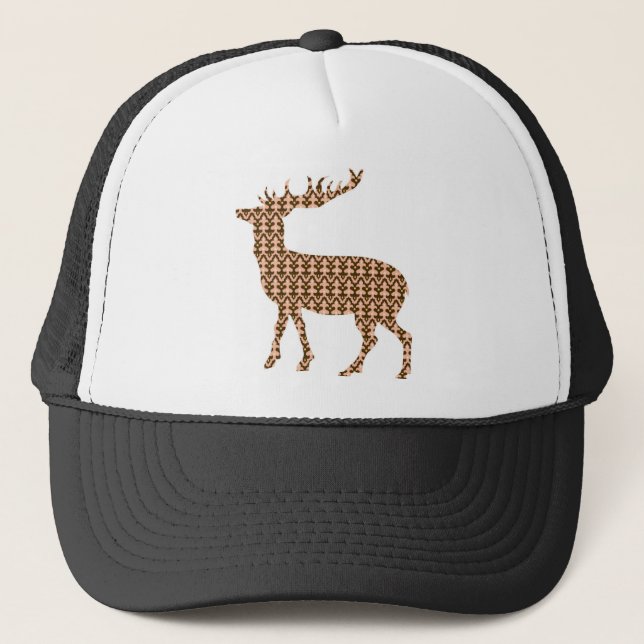 Gorra De Camionero Ciervos modernos del navidad (Anverso)