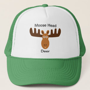 Gorra De Camionero Ciervos principales de Head_Moose de los alces