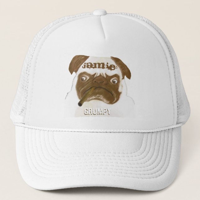 Gorra De Camionero Cigar de puggy negro personalizado AFICIONADO (Anverso)
