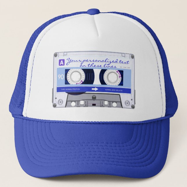 Gorra De Camionero Cinta cassette - azul - (Anverso)