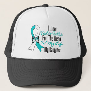 Gorra De Camionero Cinta de cáncer cervical mi héroe mi hija