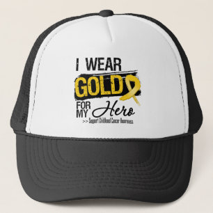 Gorra De Camionero Cinta de Cáncer Infantil Para Mi Héroe