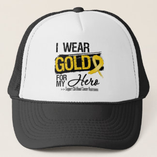 Gorra De Camionero Cinta de Cáncer Infantil Para Mi Héroe