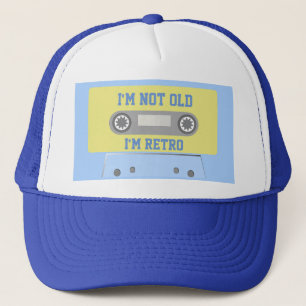 Gorra De Camionero Cinta de cassette azul y verde retro