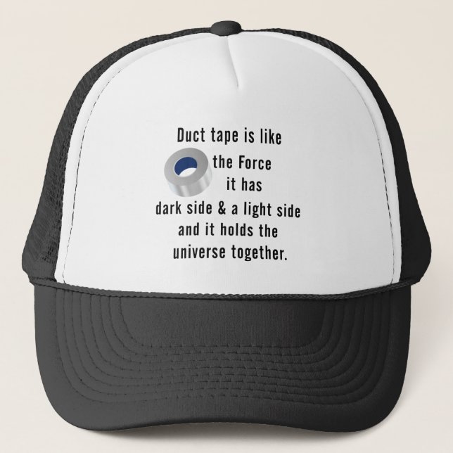 Gorra De Camionero Cinta de ductos, humor de ingeniería (Anverso)