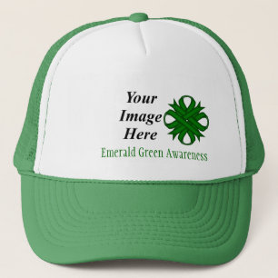 Gorra De Camionero Cinta de la cinta verde esmeralda Tmpl de K. Yonci