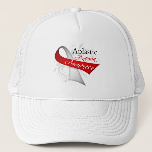 Gorra De Camionero Cinta de la conciencia de la anemia aplástica (Anverso)